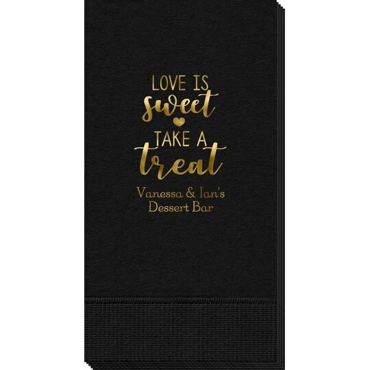 Love is Sweet Take a Treat Guest Towels